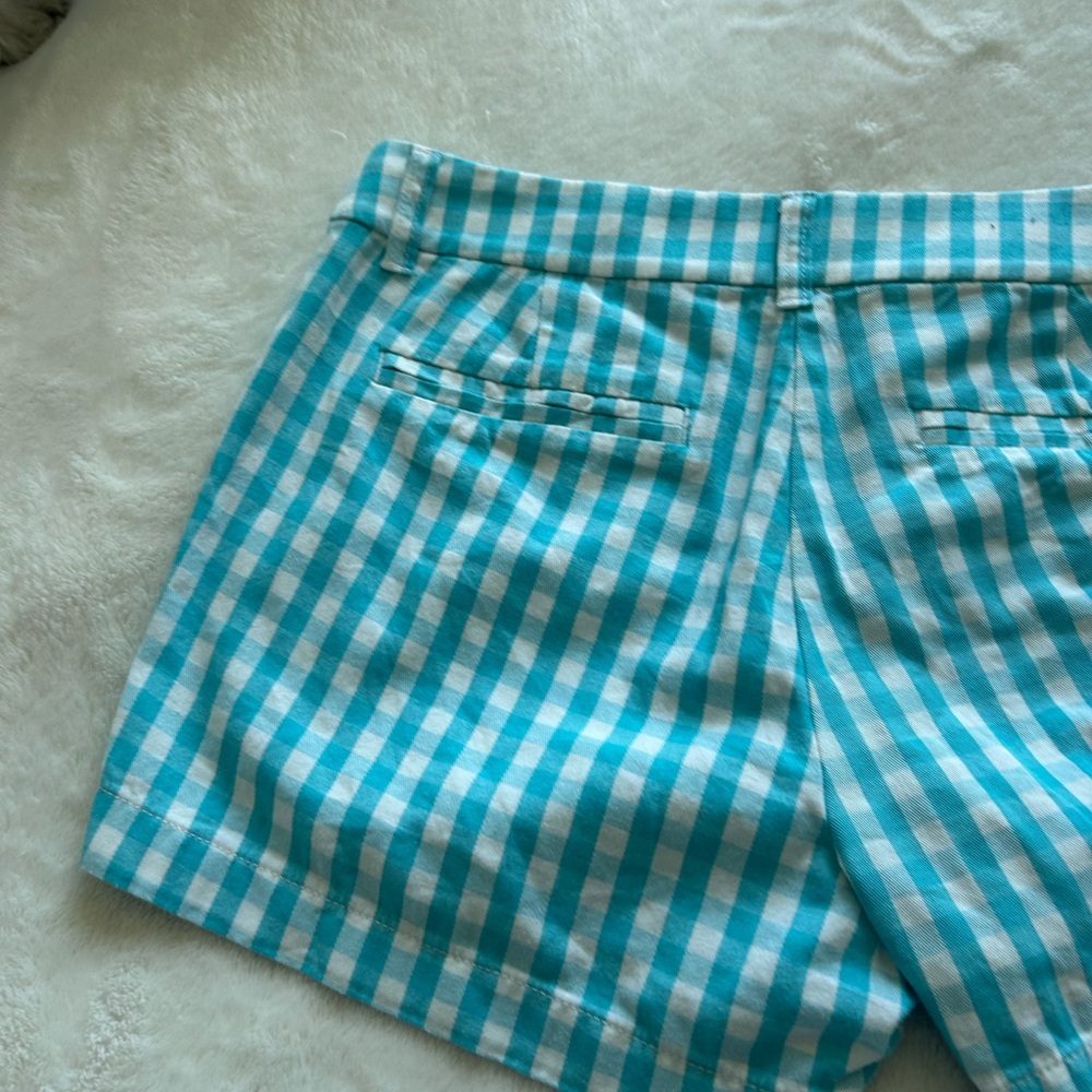 J.Crew Blue Gingham Shorts Size 6 Cotton Summer Preppy Casual - Picture 7 of 12